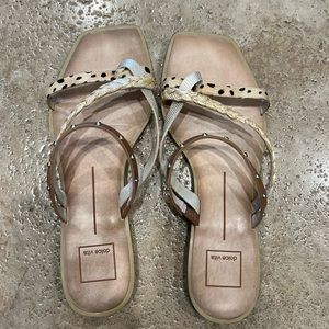 LIKE NEW Dolce Vita Mixed Print Strappy Sandals